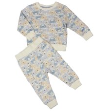 J33898: Baby Boys Bears Print Top & Jog Pant Outfit  (1-2 Years)